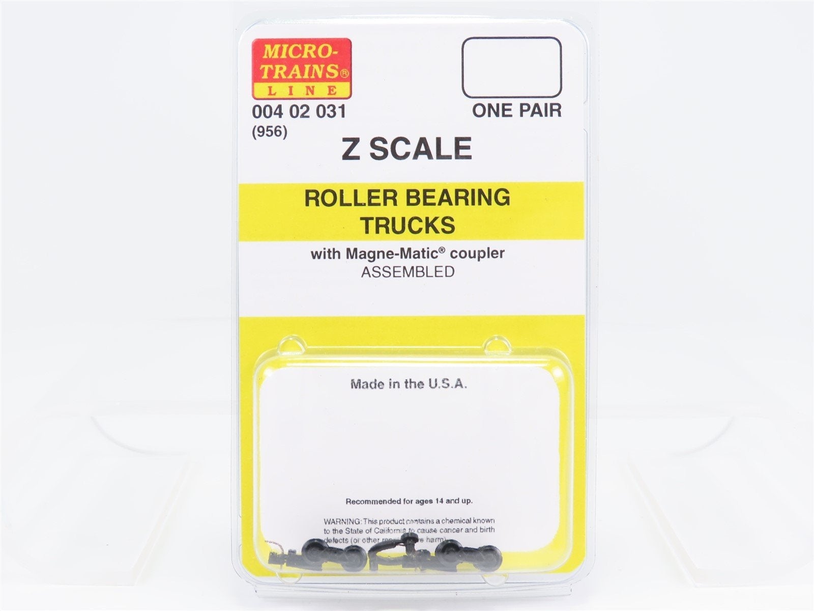 Z Scale Micro-Trains MTL 00402031 (956) Roller Bearing Trucks One Pair