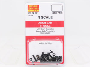 N Scale Micro-Trains MTL 00302001 (1010) Arch Bar Trucks Assembled 1 Pair