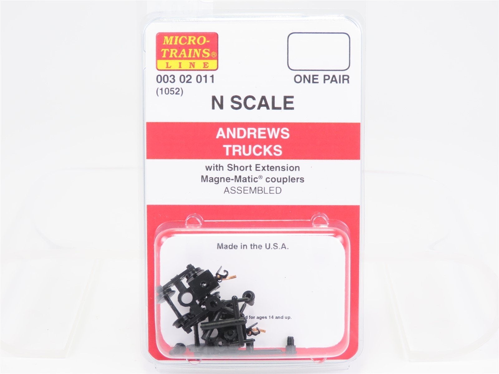 N Scale Micro-Trains MTL 00302011 (1052) Andrew Trucks Assembled 1 Pair
