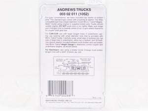 N Scale Micro-Trains MTL 00302011 (1052) Andrew Trucks Assembled 1 Pair