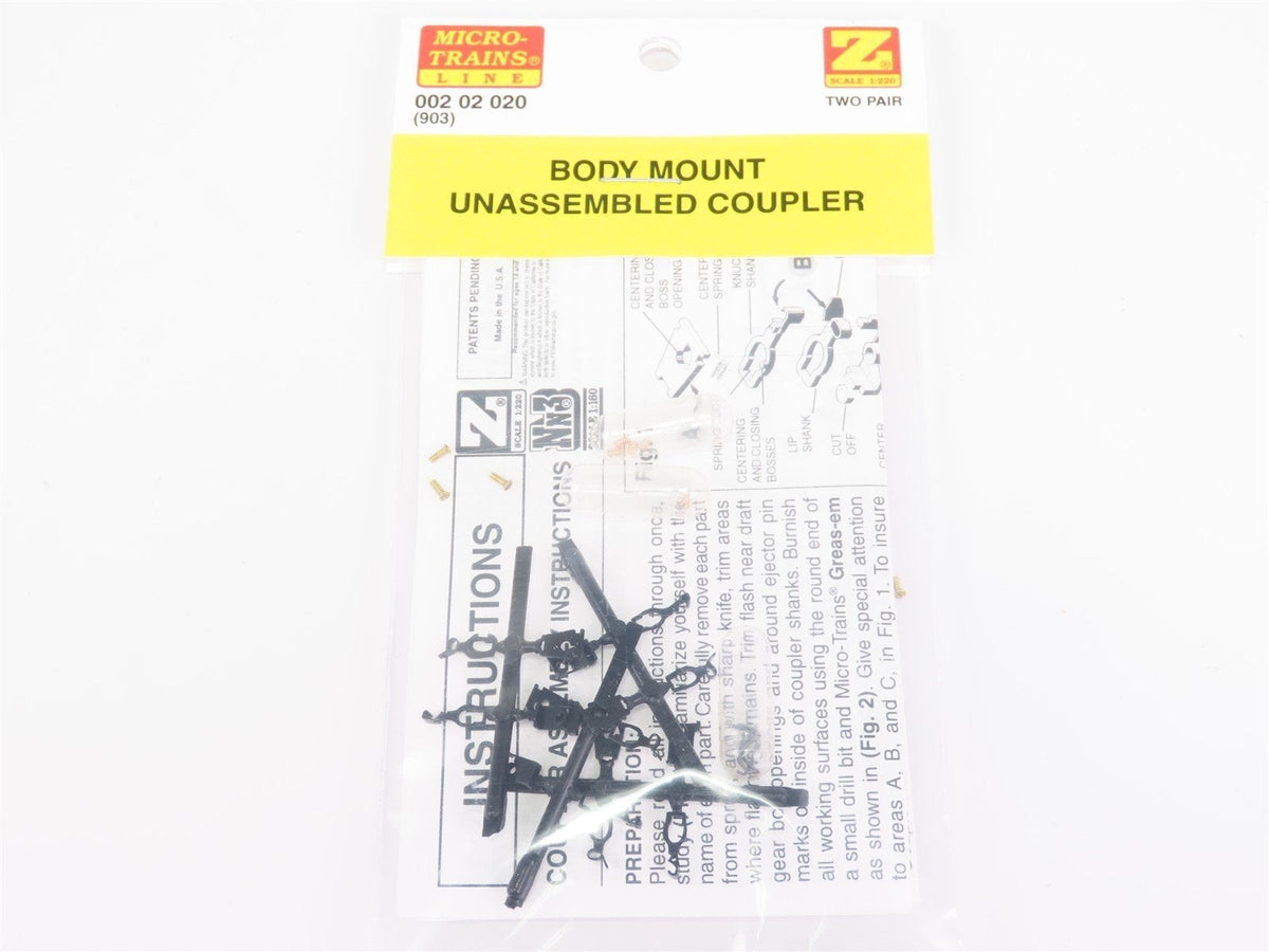 Z Scale Micro-Trains MTL 00202020 Body Mount Unassembled Coupler (Two Pair)