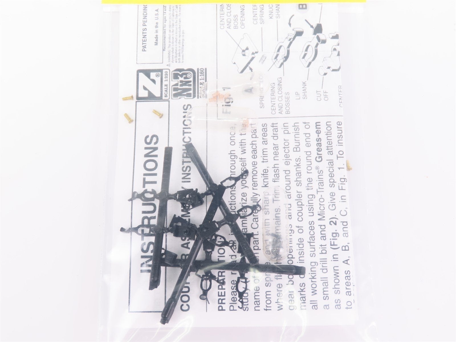 Z Scale Micro-Trains MTL 00202020 Body Mount Unassembled Coupler (Two Pair)