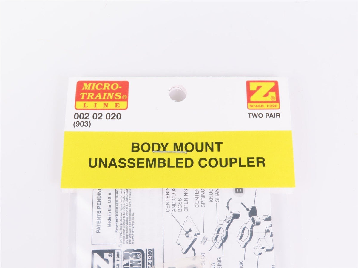 Z Scale Micro-Trains MTL 00202020 Body Mount Unassembled Coupler (Two Pair)