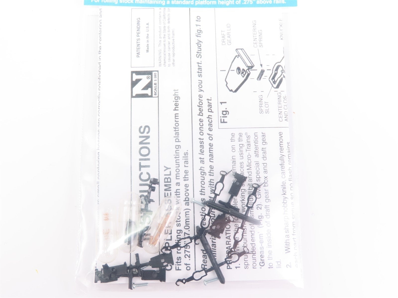 N Scale Micro-Trains MTL 00102011 Unassembled RDA Universal Body Mount Couplers