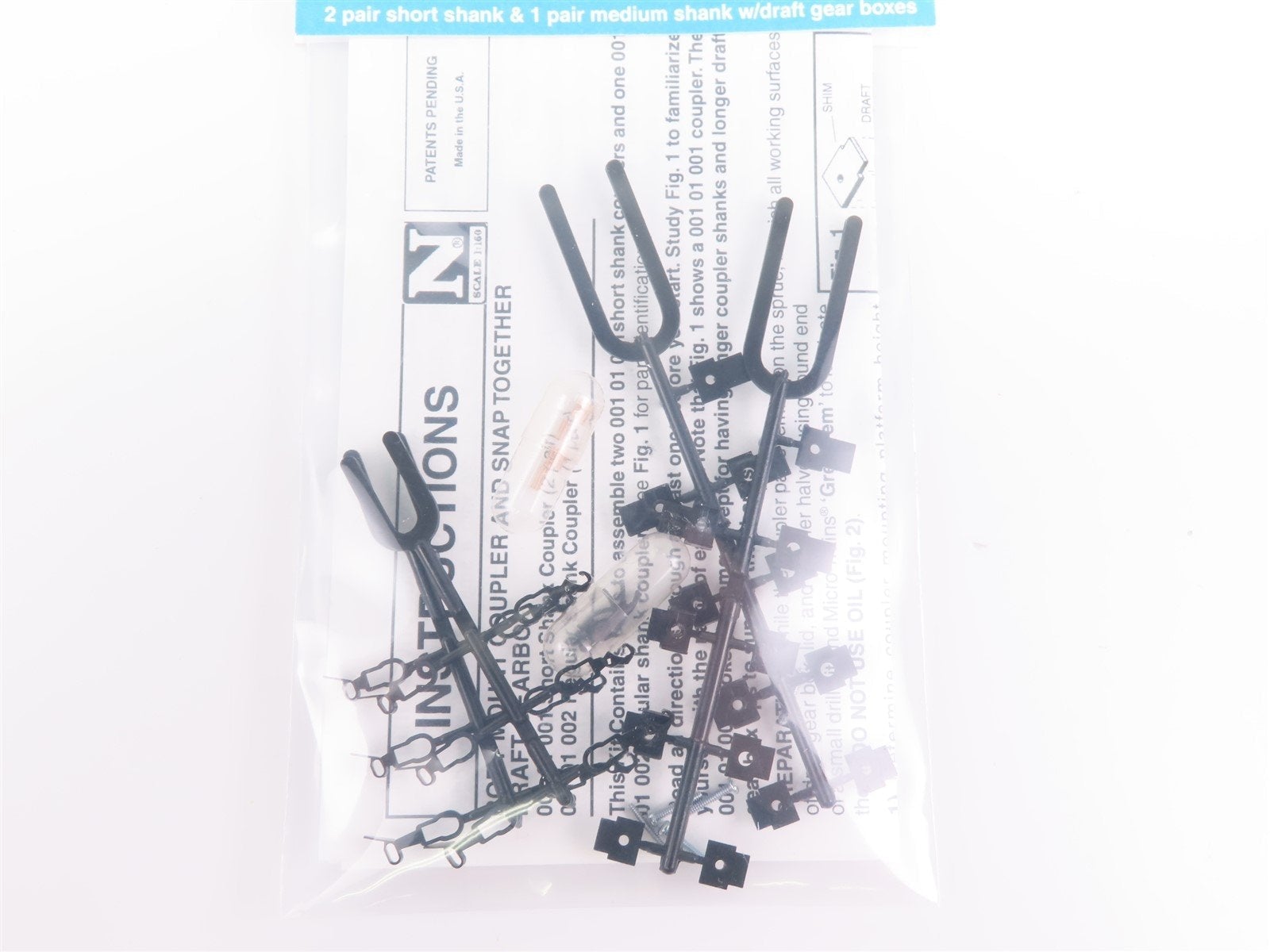 N Scale Micro-Trains MTL 00102000 Unassembled RDA Body Mount Couplers