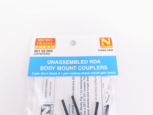 N Scale Micro-Trains MTL 00102000 Unassembled RDA Body Mount Couplers