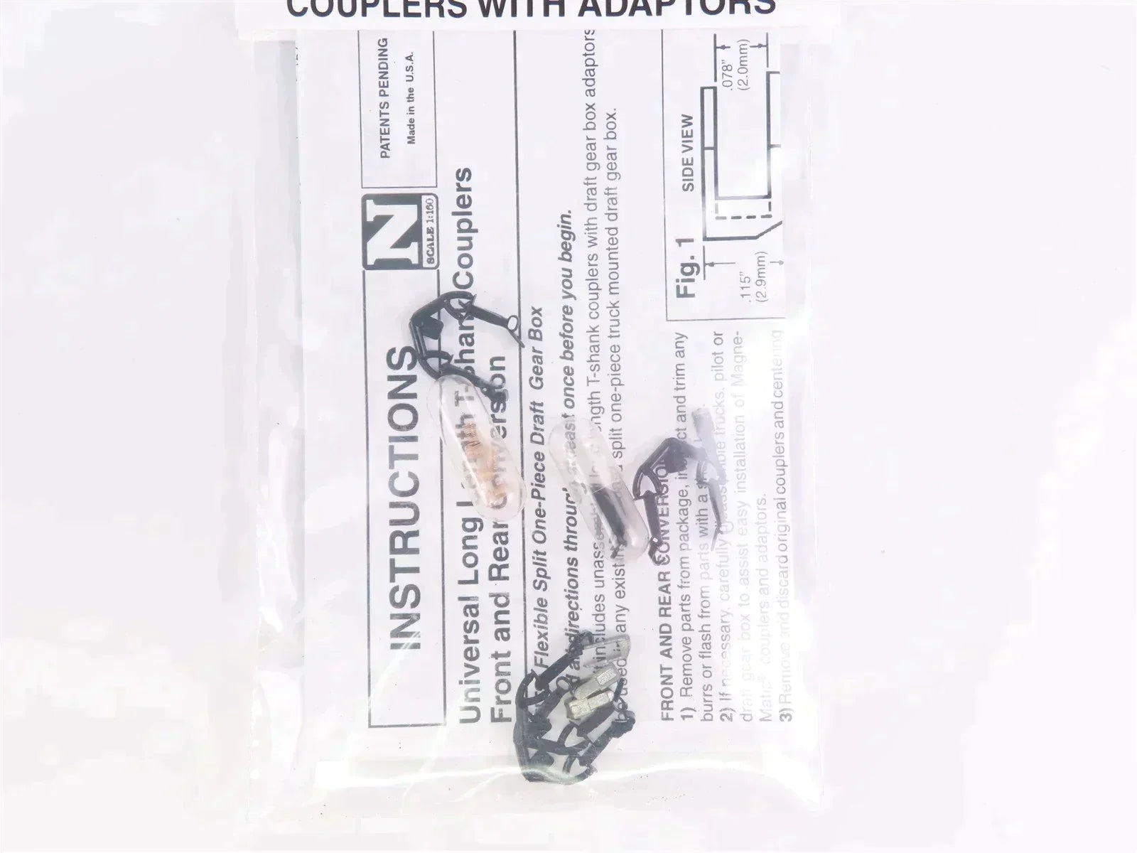 N Scale Micro-Trains MTL 00130014 MT-9 Long 'T' Shank Couplers with Adapters