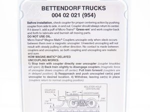 Z Scale Micro-Trains MTL 00402021 Bettendorf Trucks w/ Magne-Matic Couplers
