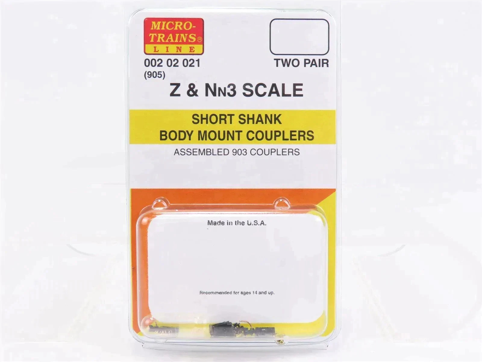 Z & Nn3 Scale Micro-Trains MTL 00202021 Short Shank Body Mount Couplers