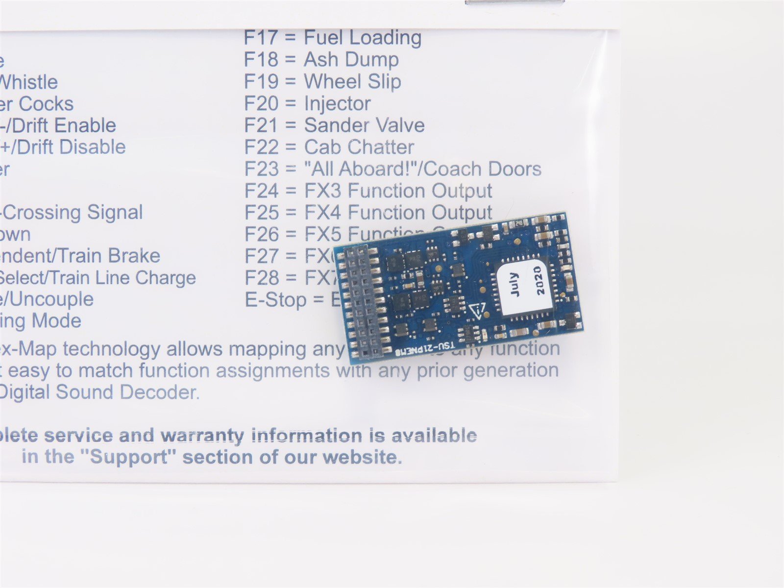Soundtraxx Tsunami 2 884808 TSU-21PNEM8 Steam-2 DCC / SOUND Decoder 8-Function
