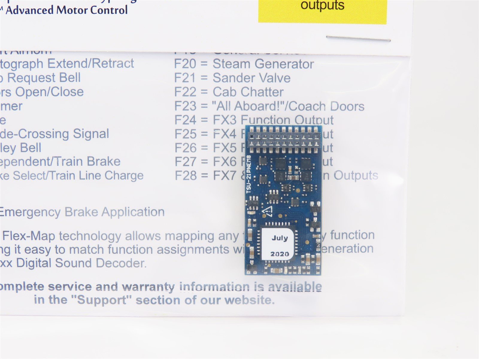 Soundtraxx Tsunami 2 886803 TSU-21PNEM8 Electric DCC / SOUND Decoder 8-Function