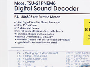 Soundtraxx Tsunami 2 886803 TSU-21PNEM8 Electric DCC / SOUND Decoder 8-Function