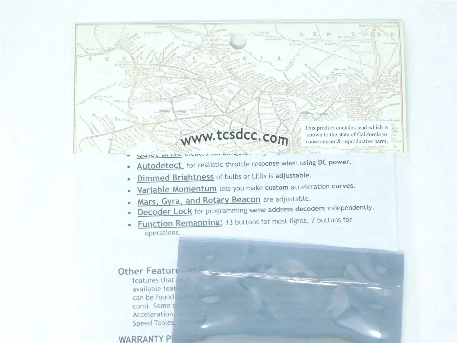 TCS 1278 CN 2-Function N Scale DCC Drop-in Decoder: Atlas, Kato & Intermountain