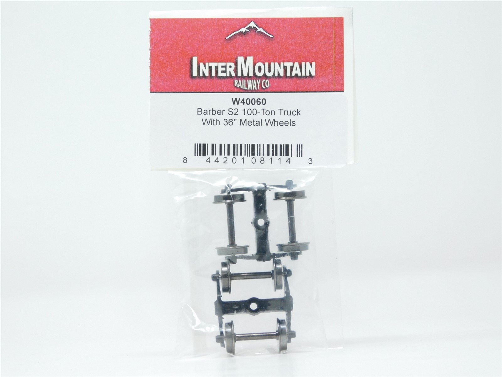 HO Scale InterMountain W40060 Barber S2 100-Ton Trucks w/36" Metal Wheels 1 Pair