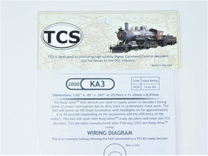 TCS 2000 KA3 DCC Keep-Alive: Interruption Power for HO Scale Locomotives