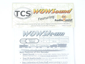 TCS 1516 WOW101 WOW Steam Universal DCC Sound Decoder Version 4 Narrow Gauge