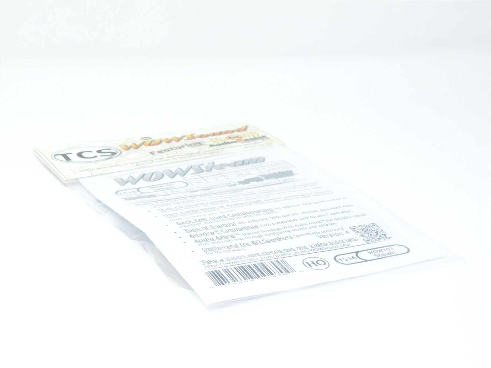 TCS 1516 WOW101 WOW Steam Universal DCC Sound Decoder Version 4 Narrow Gauge