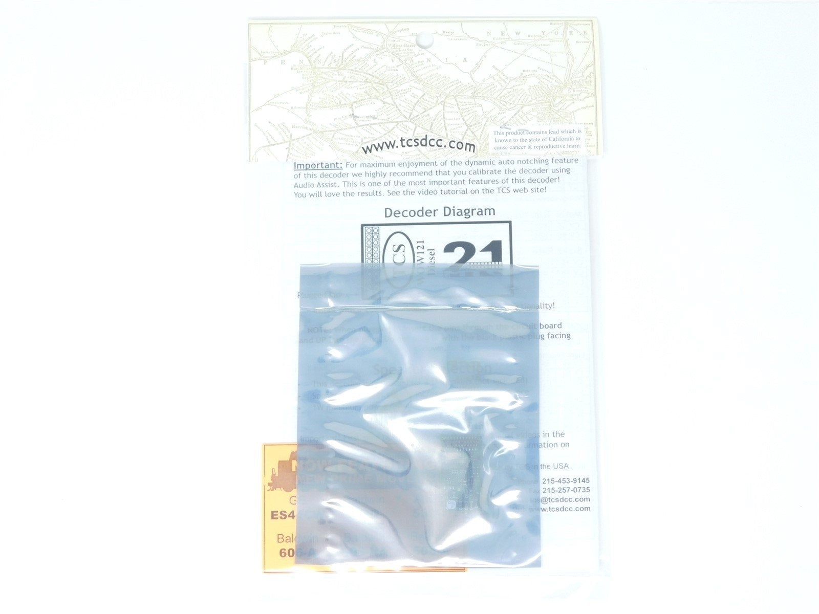 TCS 1527 WOW121 Diesel Universal DCC WOW Sound Decoder 21-pin MTC Format