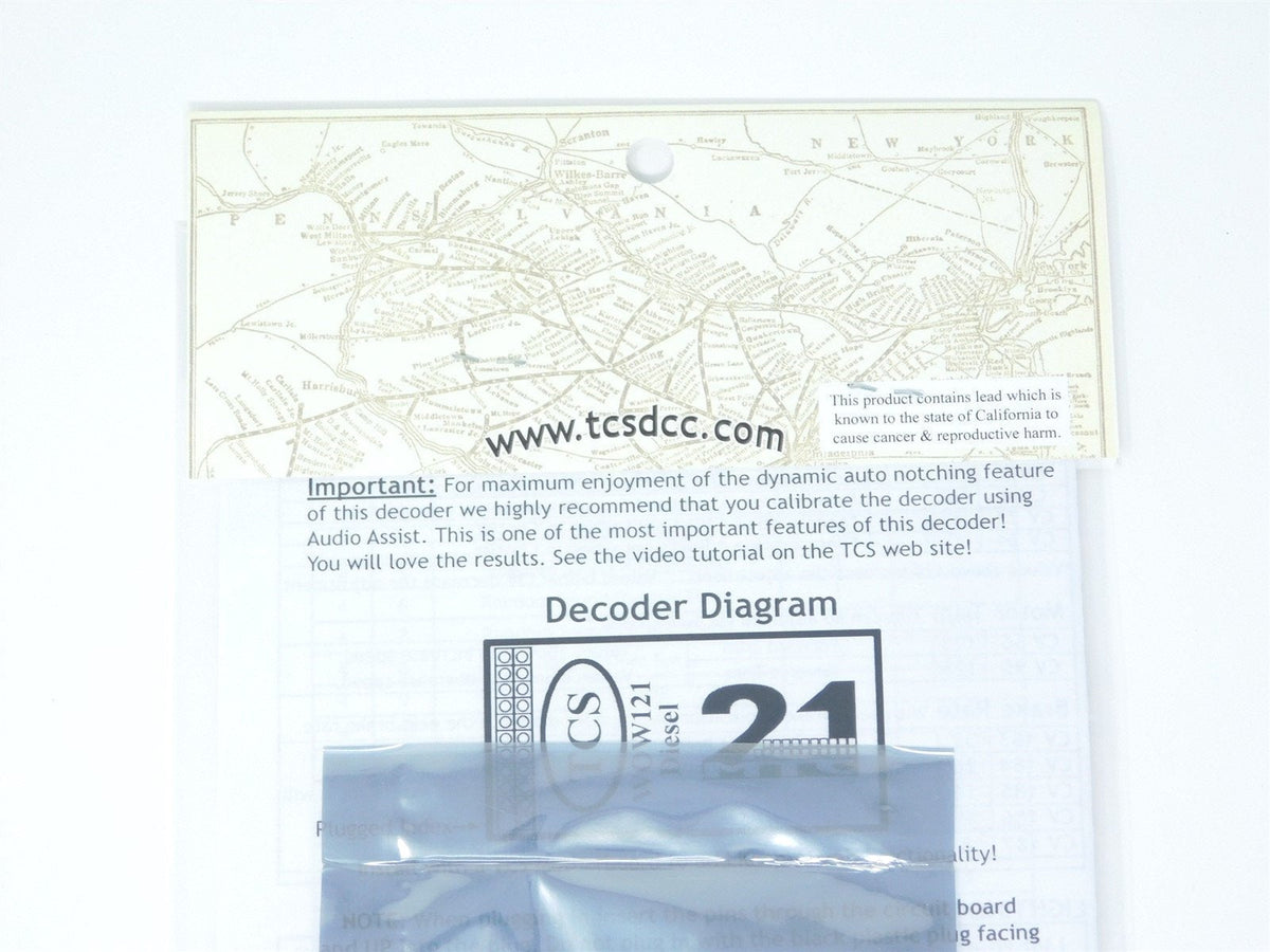 TCS 1527 WOW121 Diesel Universal DCC WOW Sound Decoder 21-pin MTC Format