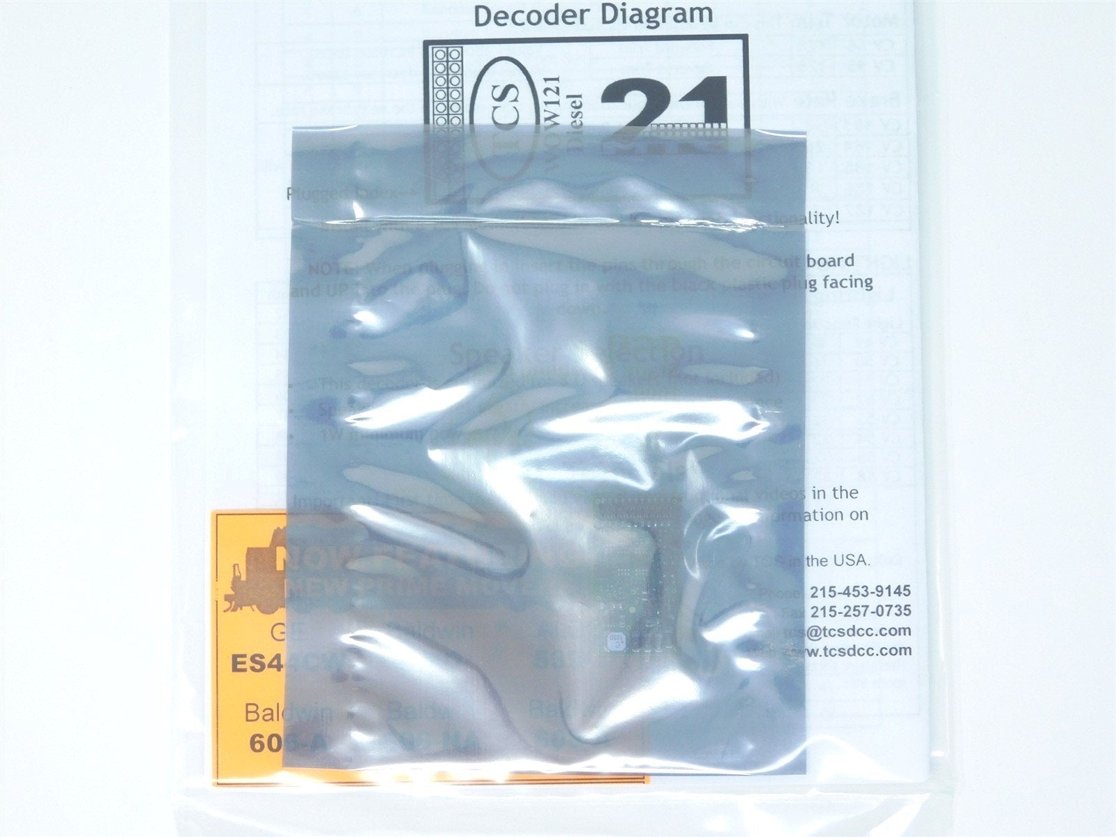 TCS 1527 WOW121 Diesel Universal DCC WOW Sound Decoder 21-pin MTC Format