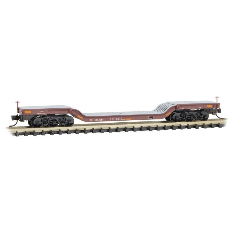 N Scale Micro-Trains MTL 10900172 NS Norfolk Southern Depressed Flat Car #185404