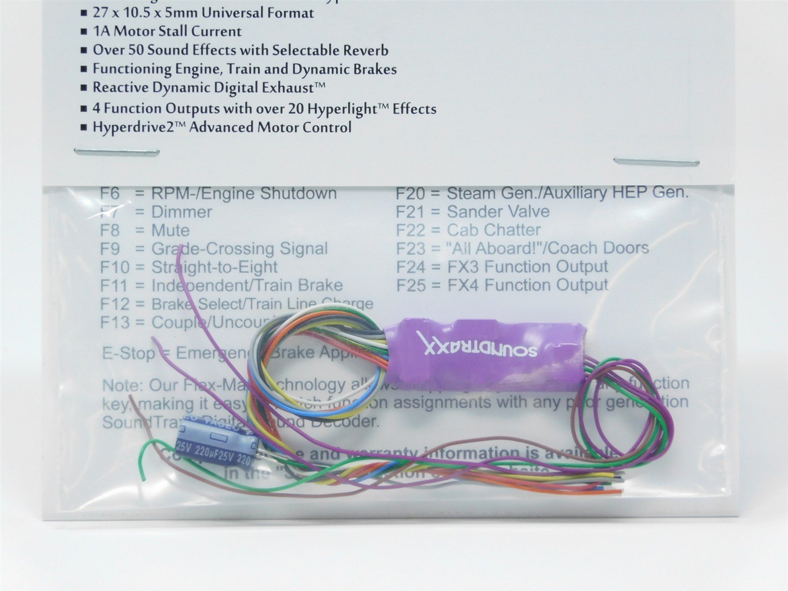 Soundtraxx Tsunami 2 TSU-1100 885021 EMD-2 Diesel DCC / SOUND Decoder 4-Func 2A