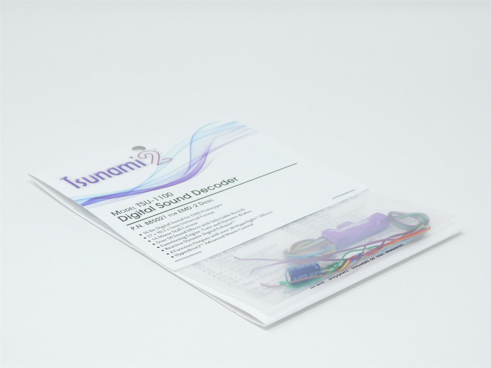 Soundtraxx Tsunami 2 TSU-1100 885021 EMD-2 Diesel DCC / SOUND Decoder 4-Func 2A