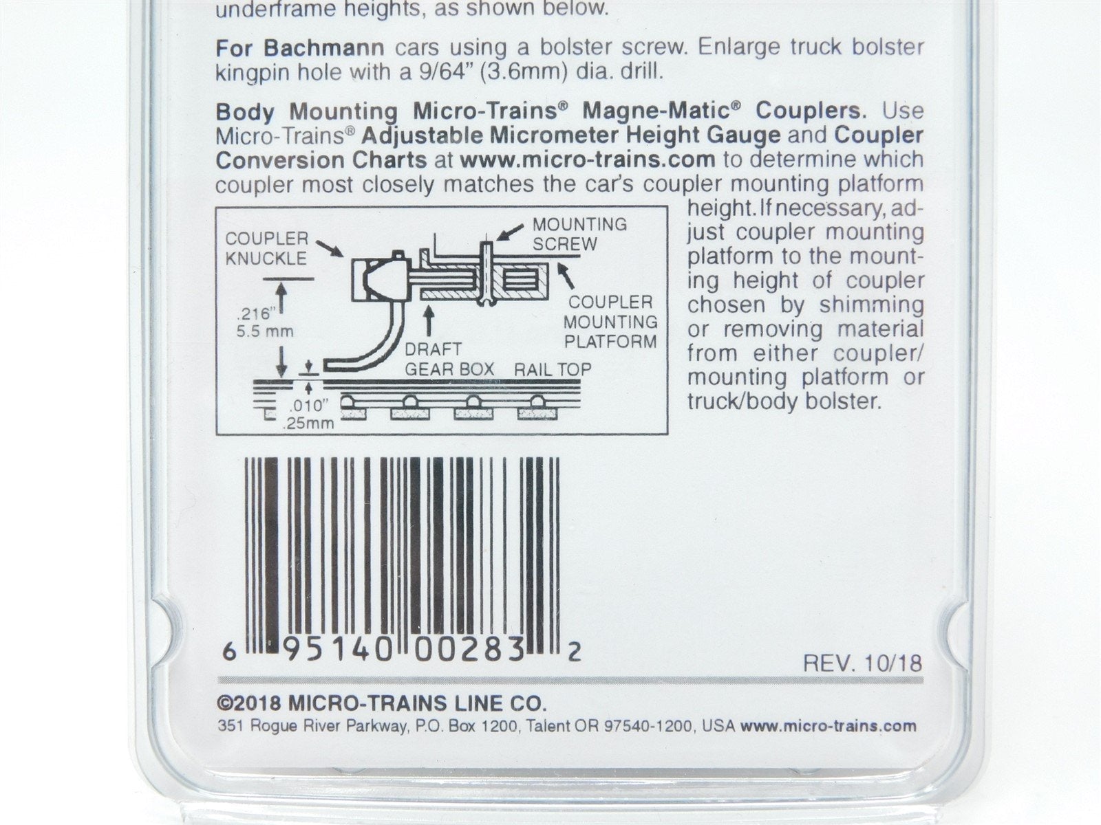 N Scale Micro-Trains MTL 00302000 (1011) Arch Bar Trucks w/o couplers 1 pr