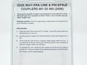 N Scale Micro-Trains MTL 00102060 (2006) Civil War Era Link & Pin Couplers