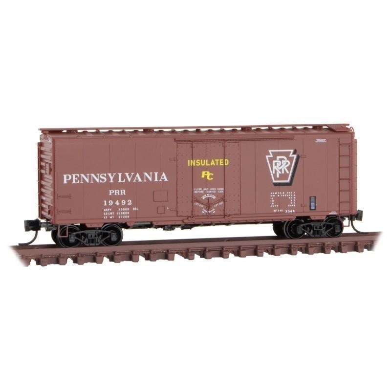 N Scale MTL Micro-Trains 02100610 PRR Pennsylvania Railroad 40&#39; Box Car #19492
