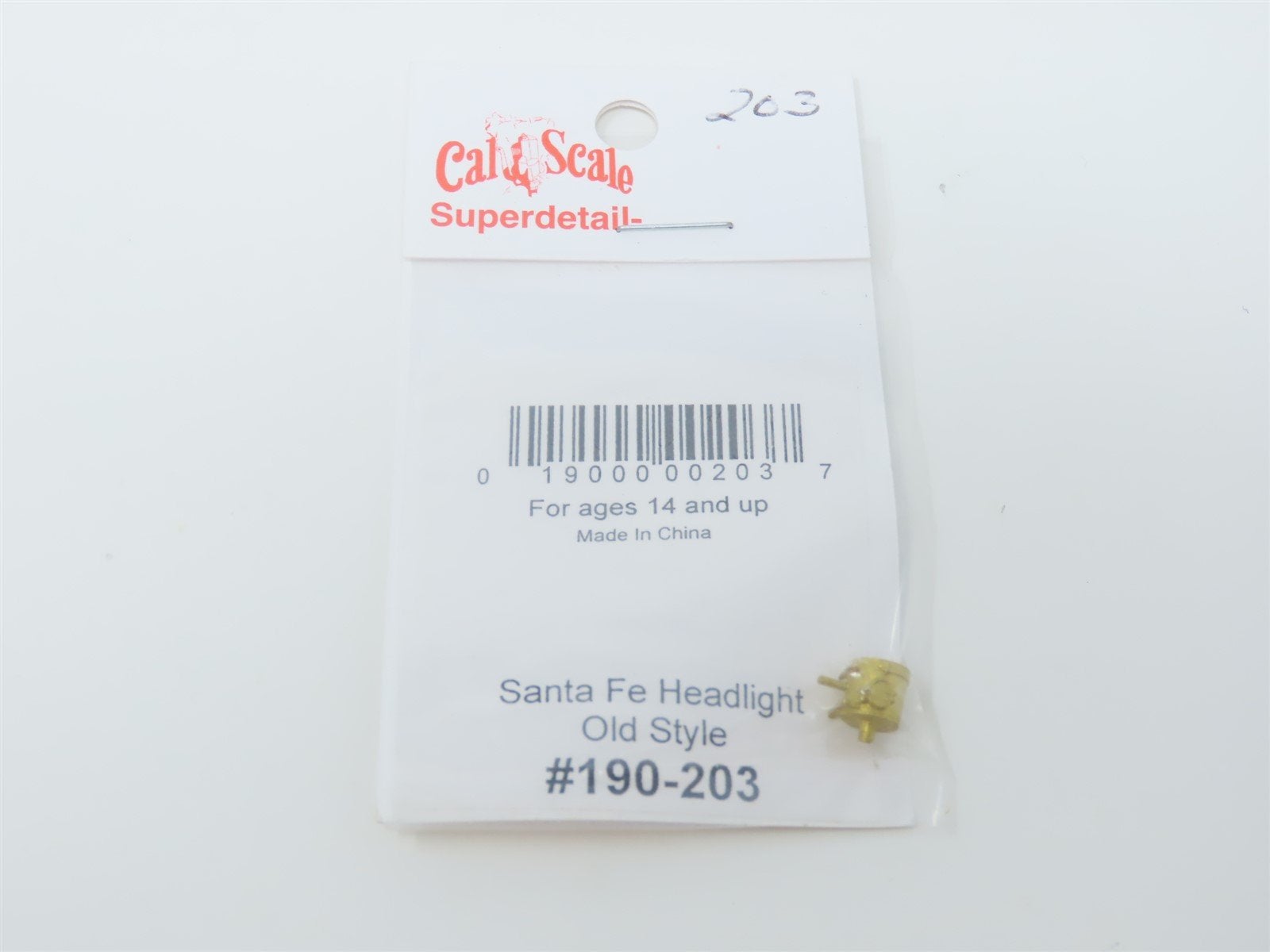 HO Scale Cal Scale 190-203 Santa Fe Headlight Old Style - Sealed