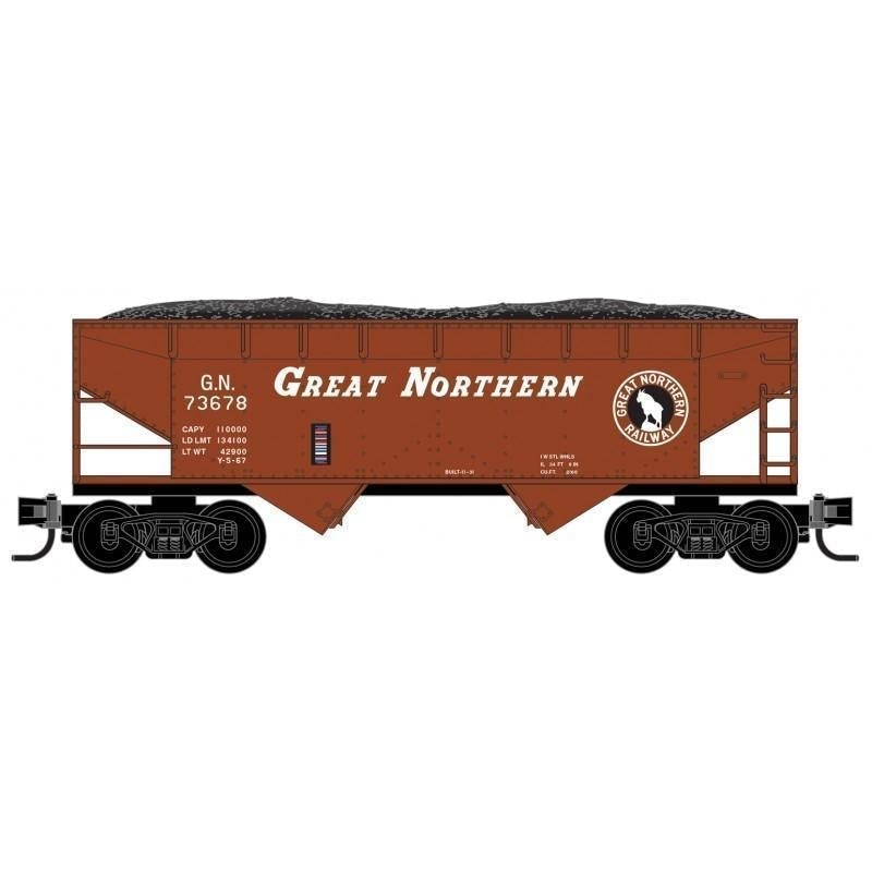 Z Scale MTL Micro-Trains 53300162 GN Great Northern 33&#39; 2-Bay Hopper Car #73678