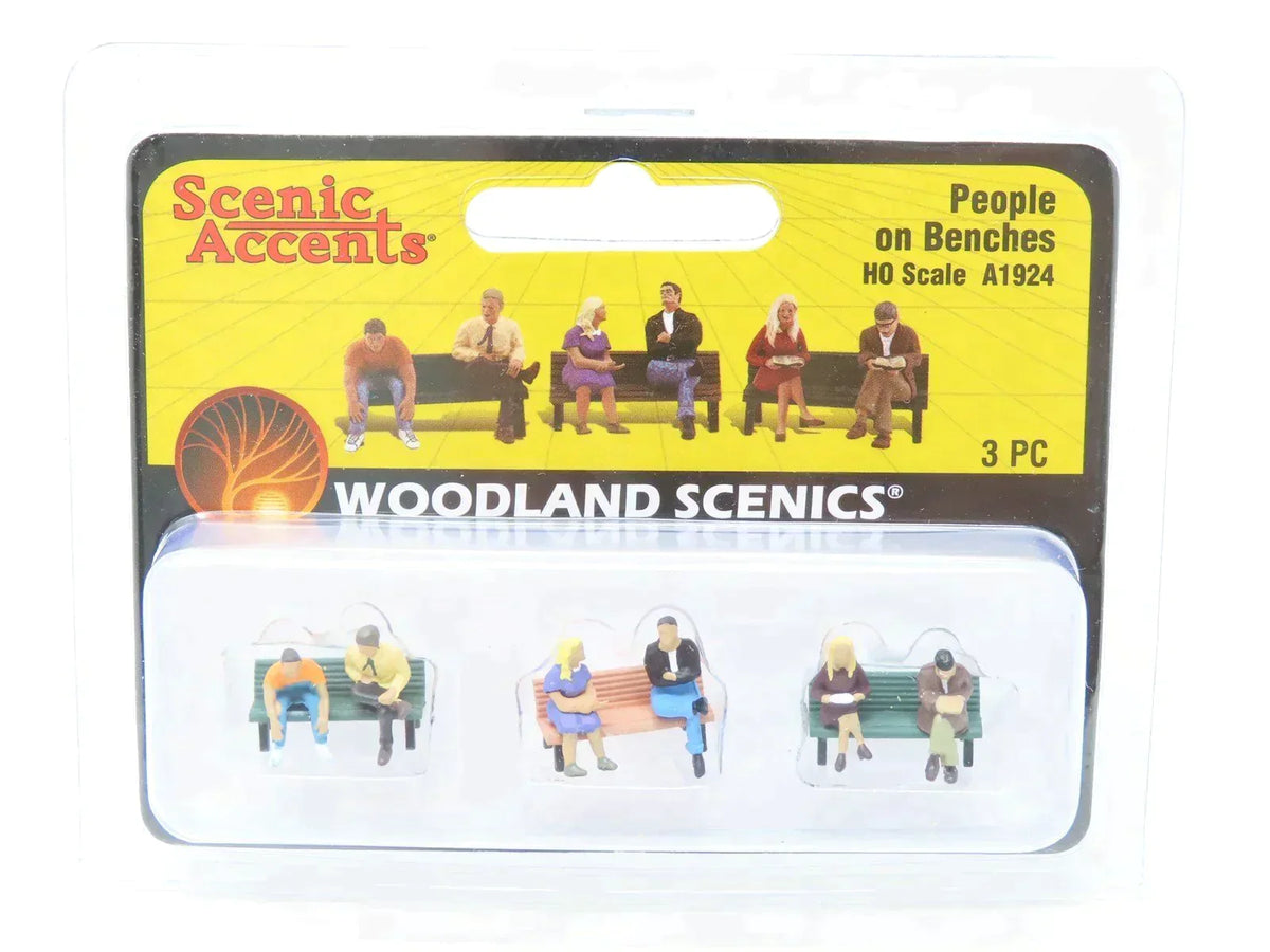 HO 1:87 Scale Woodland Scenics A1924 People On Benches Scenery People Figures