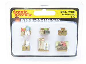 HO 1:87 Scale Woodland Scenics A1953 Misc Freight - Crates, Boxes, Bags, Sacks +