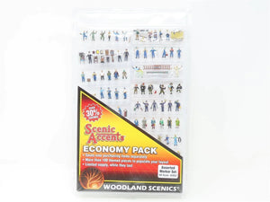 HO 1:87 Scale Woodland Scenics A2052 Economy Worker People Figures Set 100+pcs