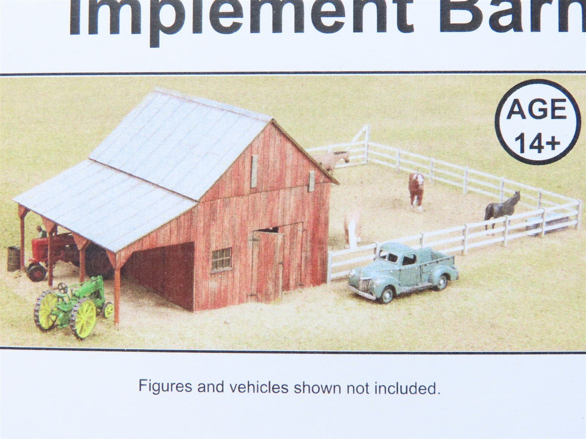 HO AMB American Model Builders Laser Kit #726 Implement Barn w/ Corral Building