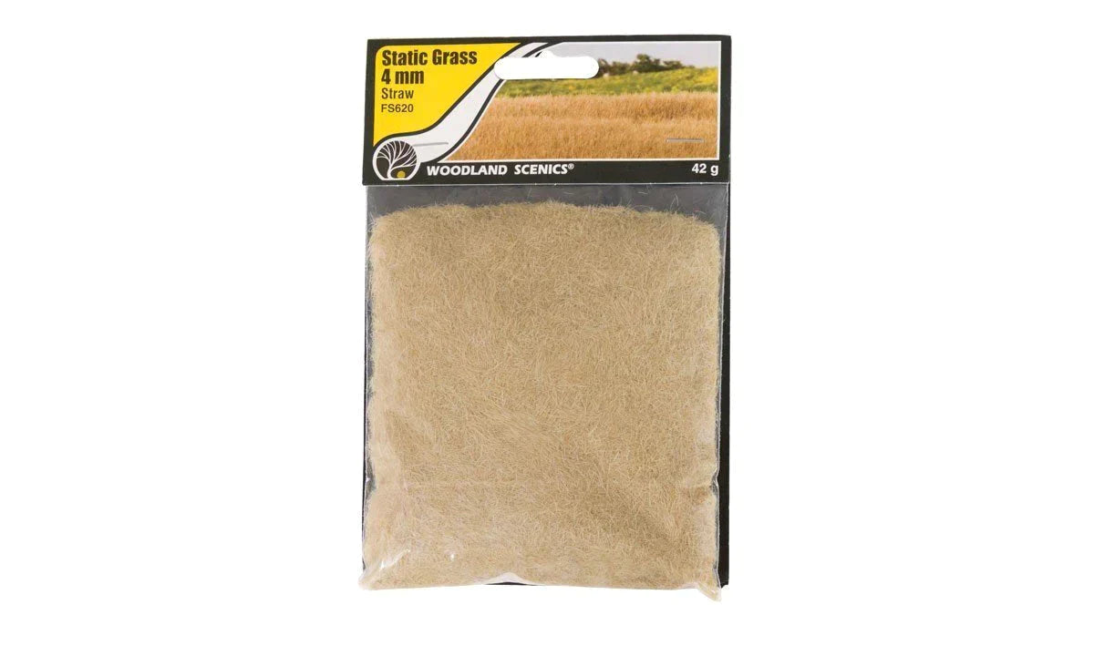 HO Scenery Woodland Scenics FS620 Static Grass 4 mm Straw - Field System