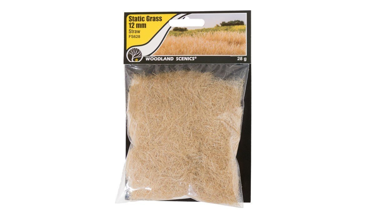 HO Scenery Woodland Scenics FS628 Static Grass 12 mm Straw - Field System