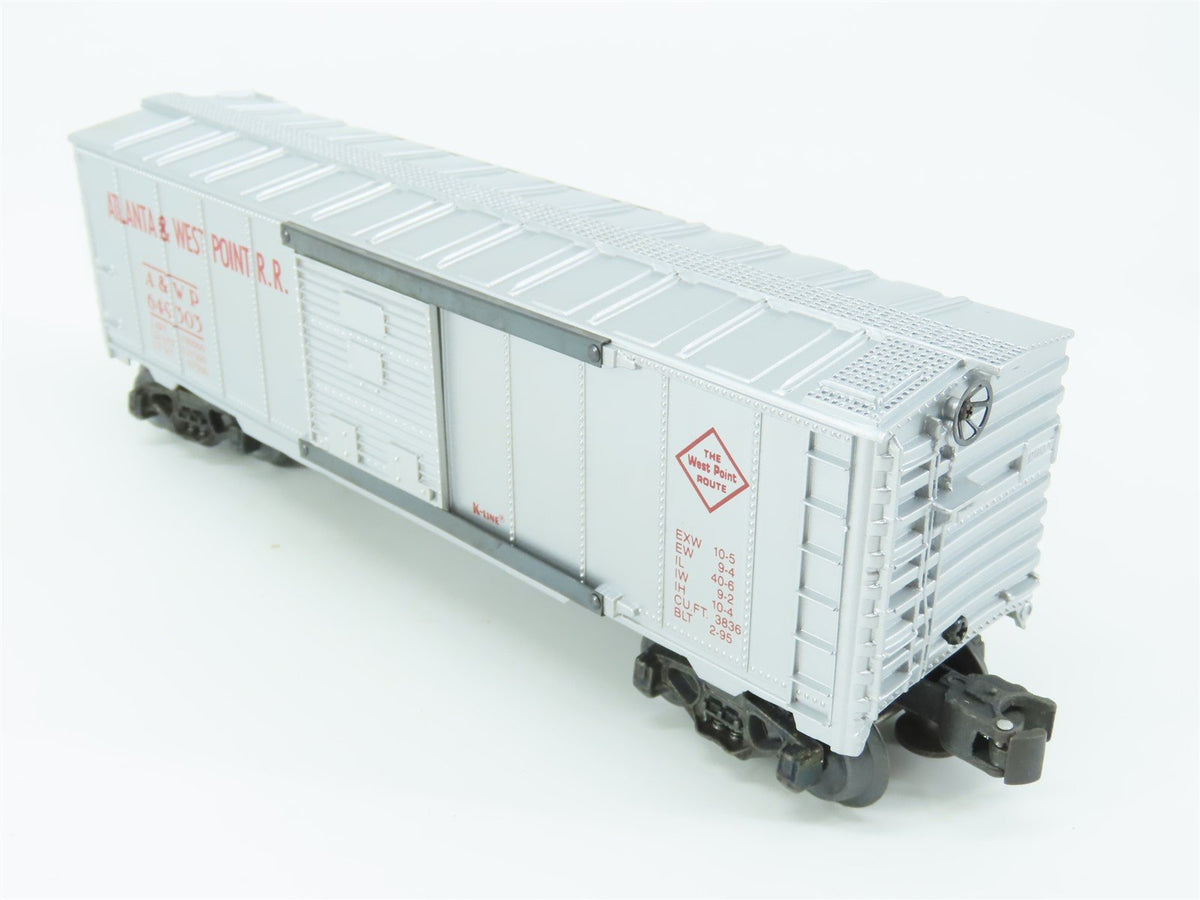 O Gauge 3-Rail K-Line K-649303 A&amp;WP Atlanta &amp; West Point Box Car #649303