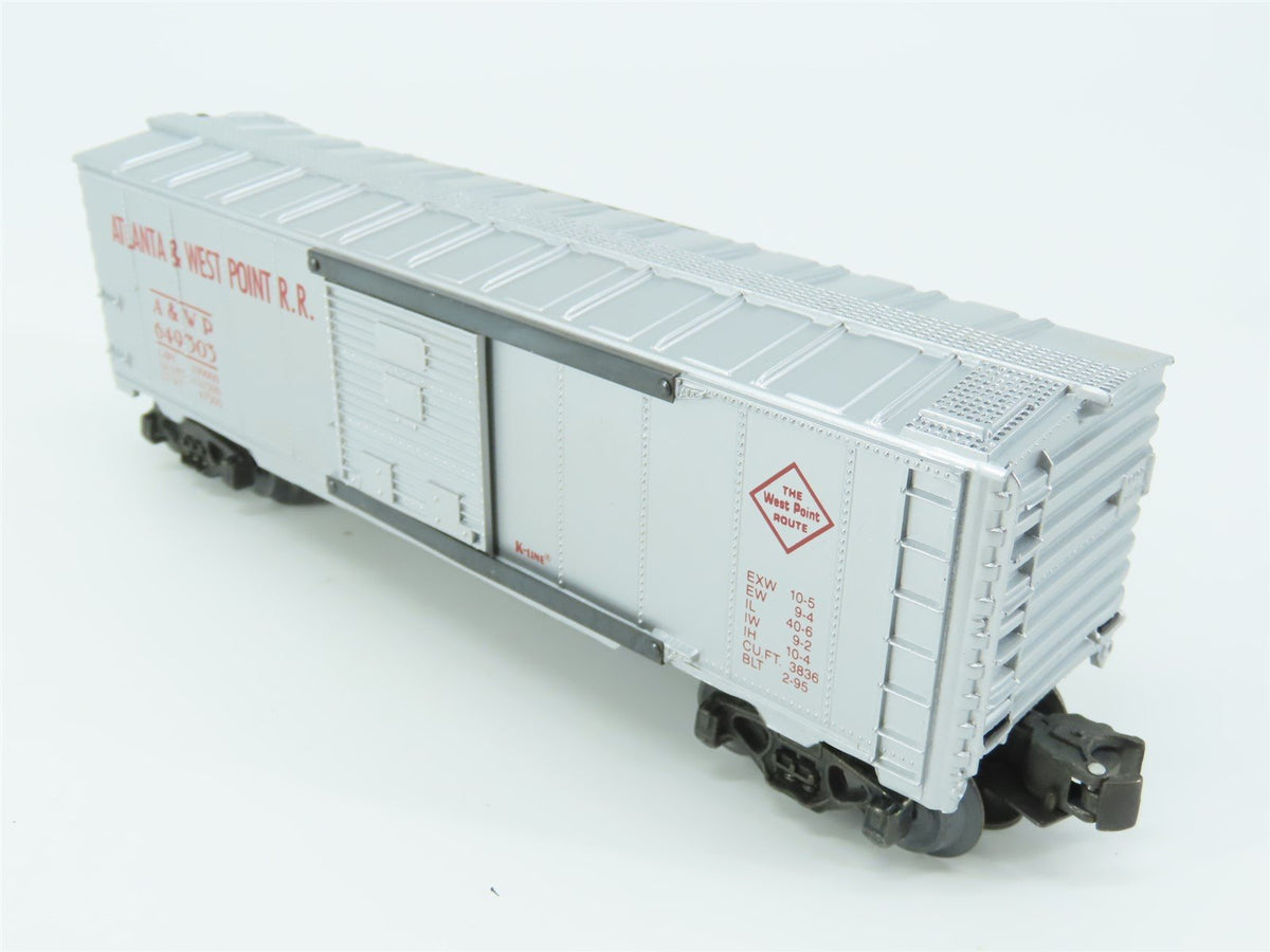 O Gauge 3-Rail K-Line K-649303 A&amp;WP Atlanta &amp; West Point Box Car #649303