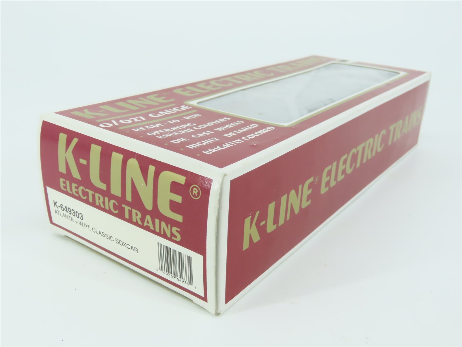 O Gauge 3-Rail K-Line K-649303 A&WP Atlanta & West Point Box Car #649303