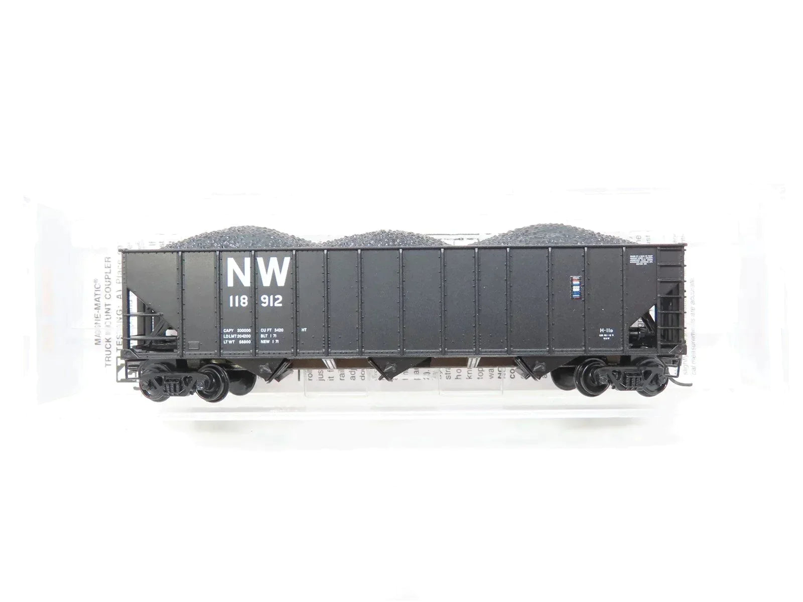 N Micro-Trains MTL 10800422 N&W Norfolk & Western 3-Bay Hopper w/ Load #118912