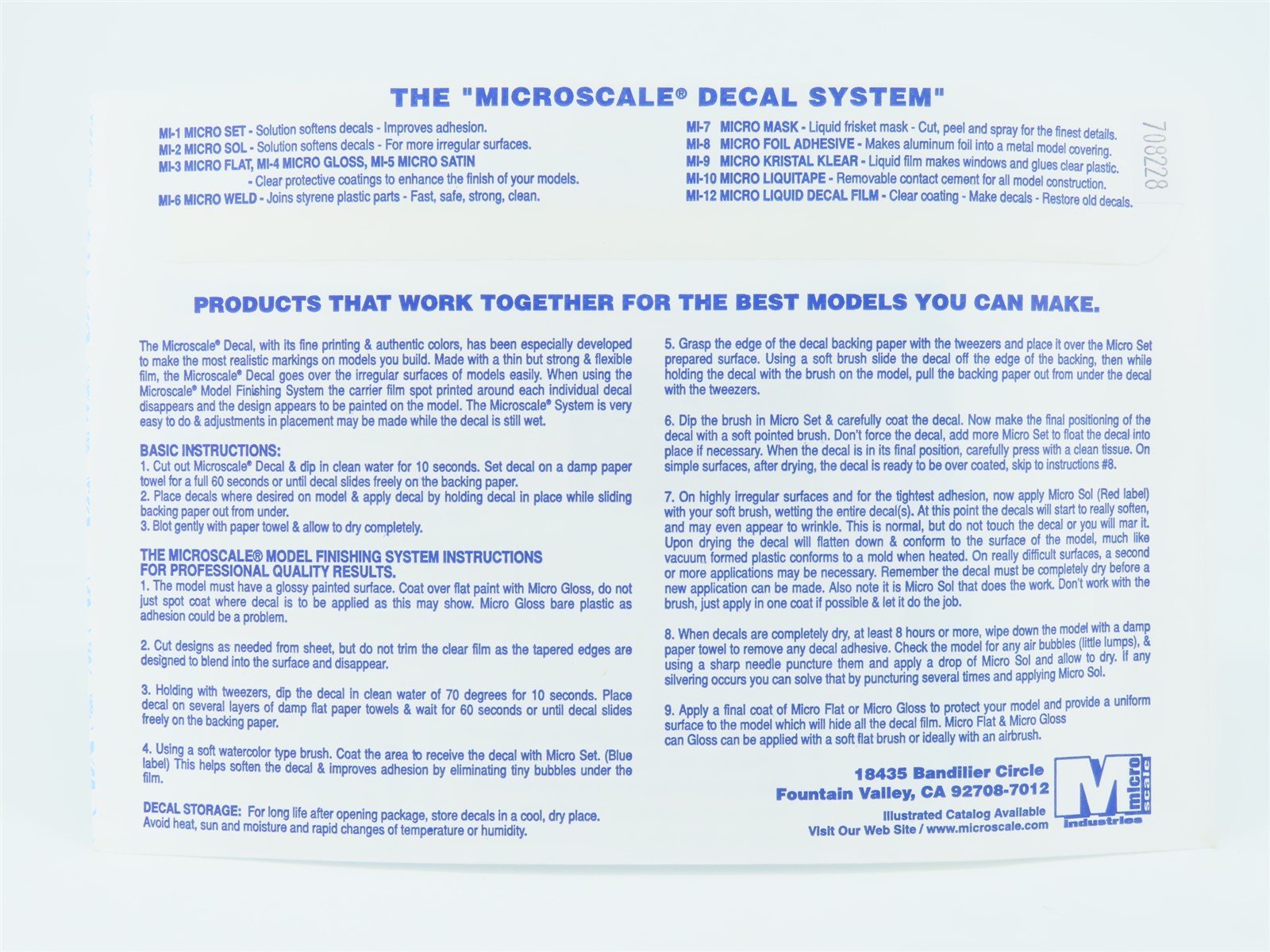 N Scale Microscale #60-1268 Sunkist Packing House Signs & Lettering Decal Sheets