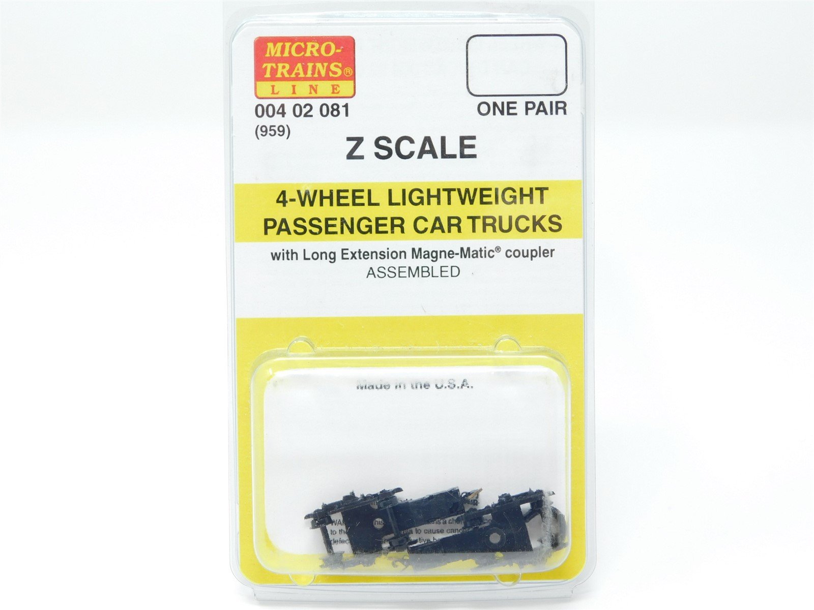 Z Scale Micro-Trains MTL 00402081 (959) 4-Wheel Lightweight 