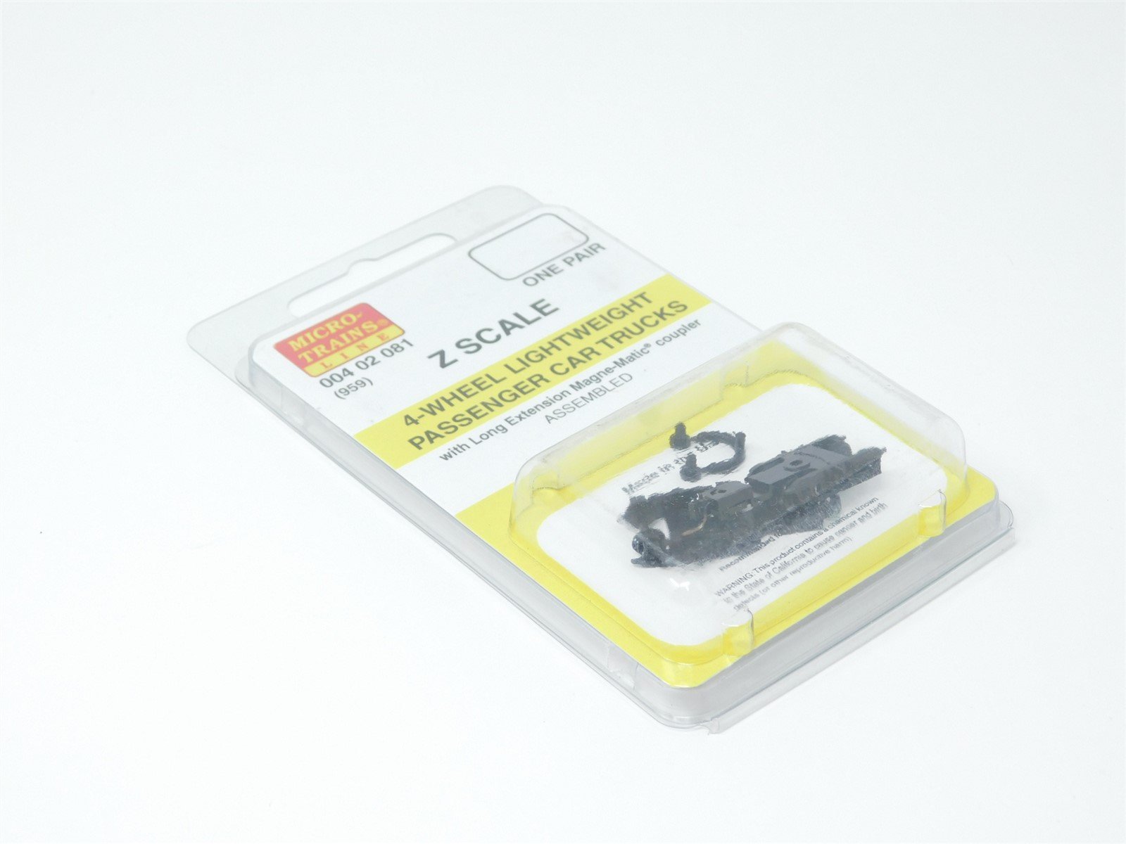 Z Scale Micro-Trains MTL 00402081 (959) 4-Wheel Lightweight Passenger Car Trucks