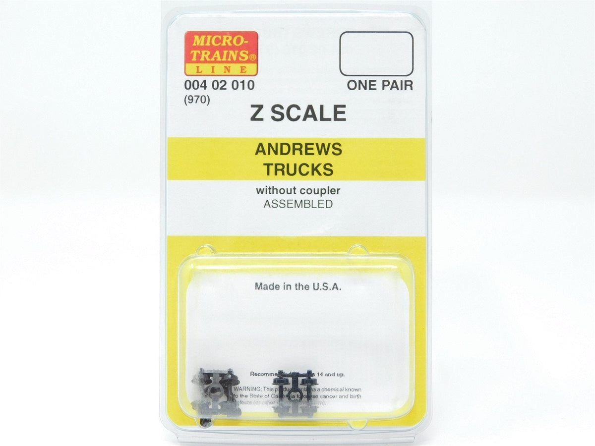 Z Scale Micro-Trains MTL 00402010 (970) Andrews Trucks - No Coupler - 1 Pair