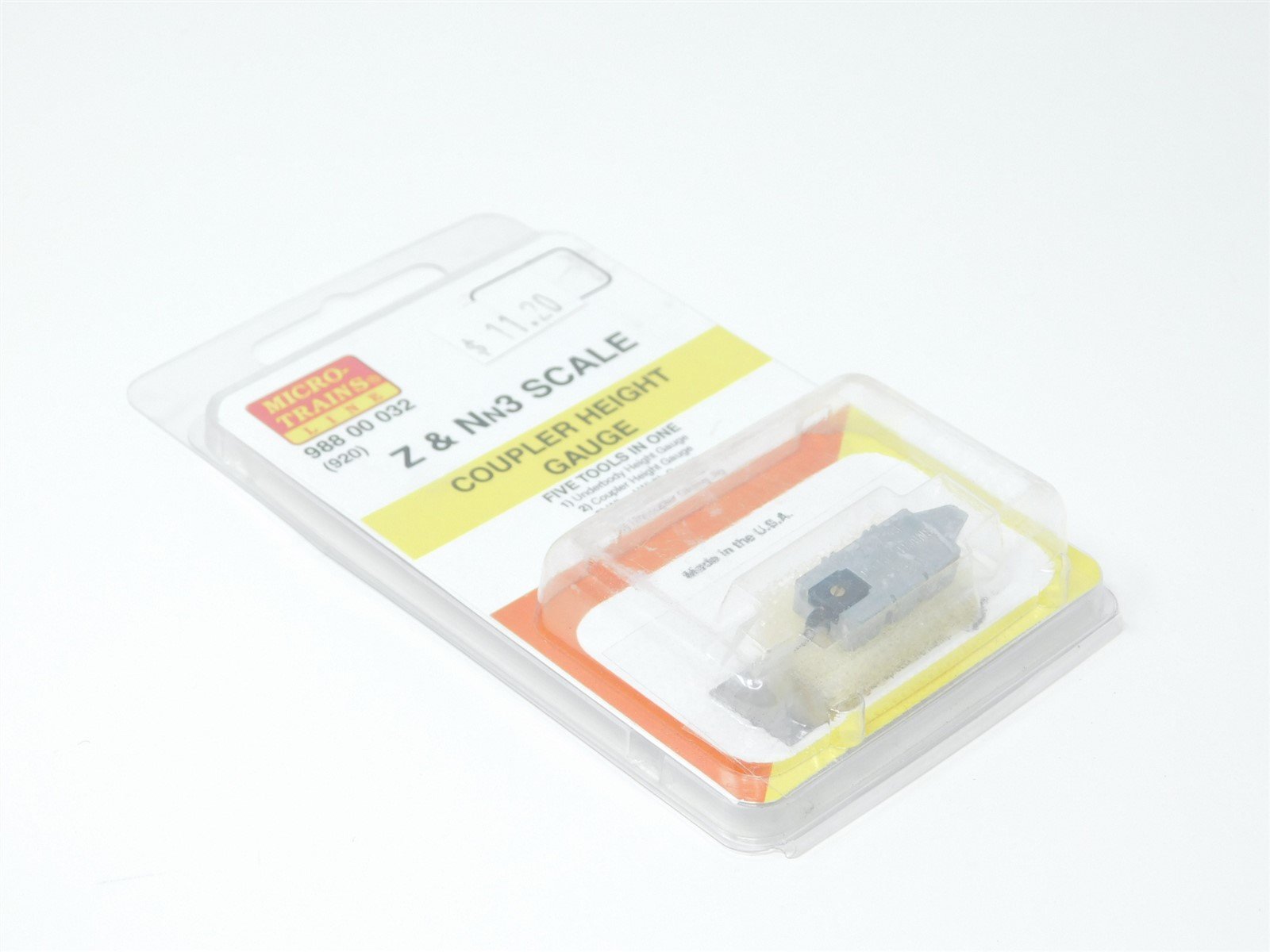 Z Scale Micro-Trains MTL 98800032 (920) Z & Nn3 Coupler Height Gauge Tool