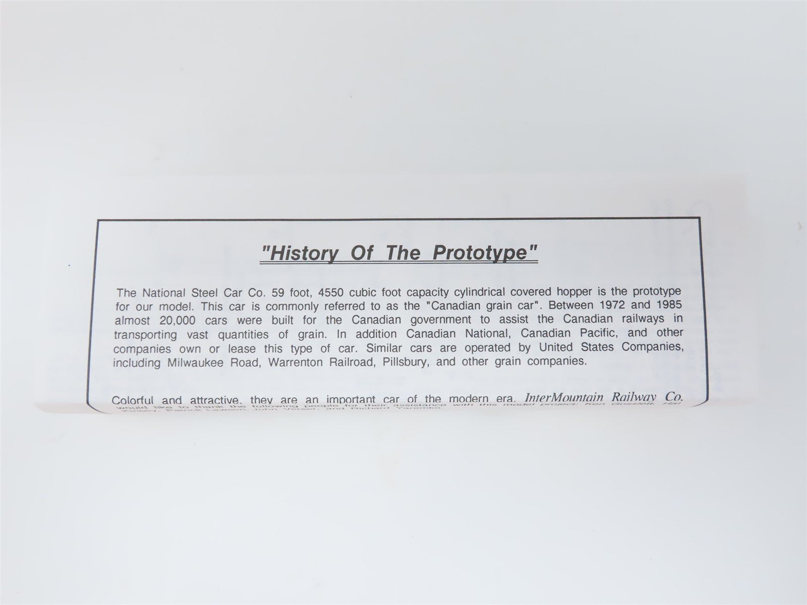 HO Scale InterMountain Kit ALNX-02 Alberta 