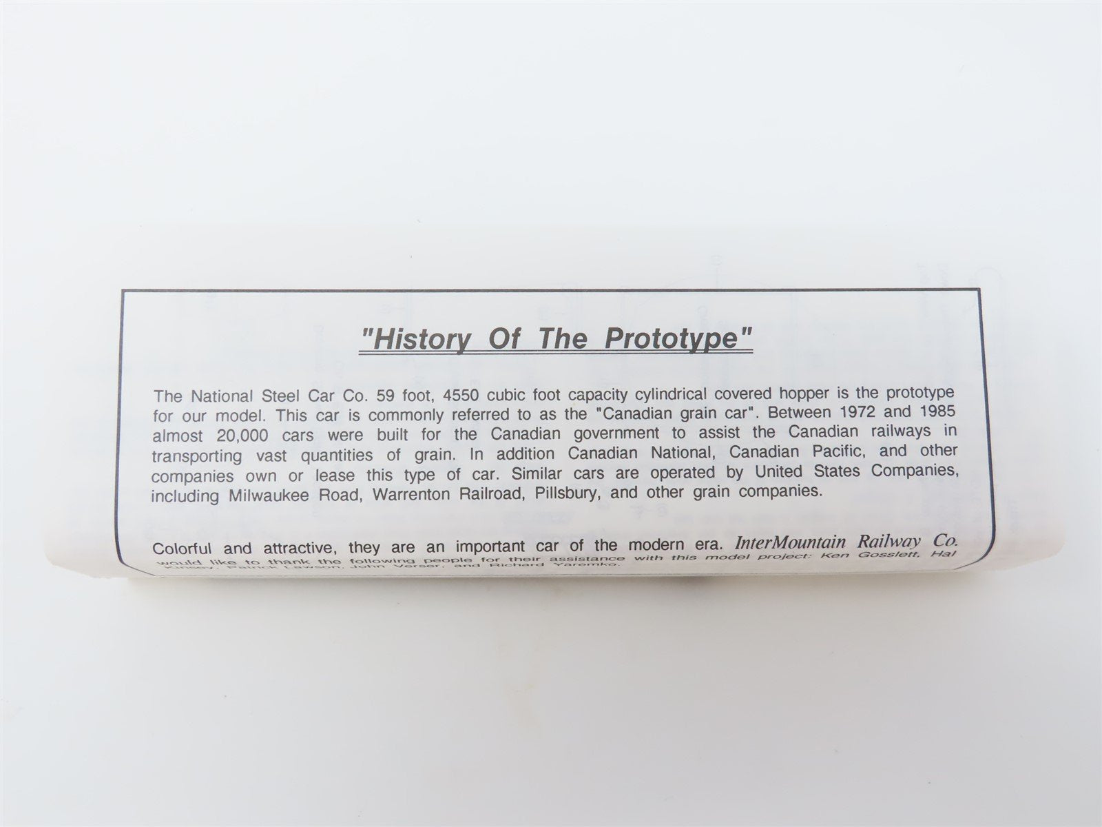 HO Scale InterMountain Kit ALNX-01 Alberta 