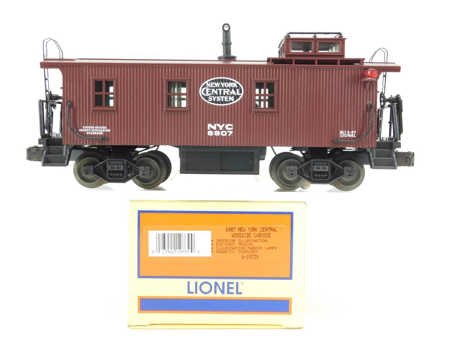 O Gauge 3-Rail Lionel 6-19739 NYC New York Central Woodside Caboose #6907